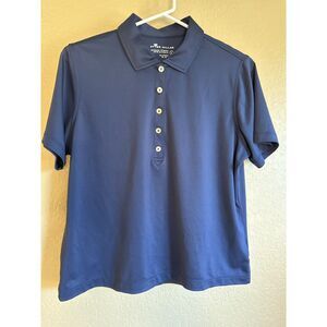 Peter Millar Womens Large Navy Blue Performance Golf Polo Short Sleeve Shirt